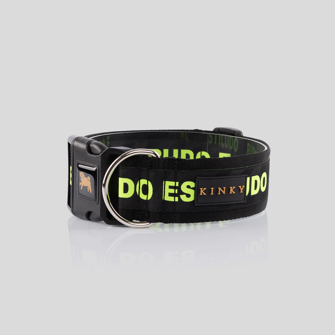 Collar Cinta Super Ancho Negro Rudo Estiludo Neon