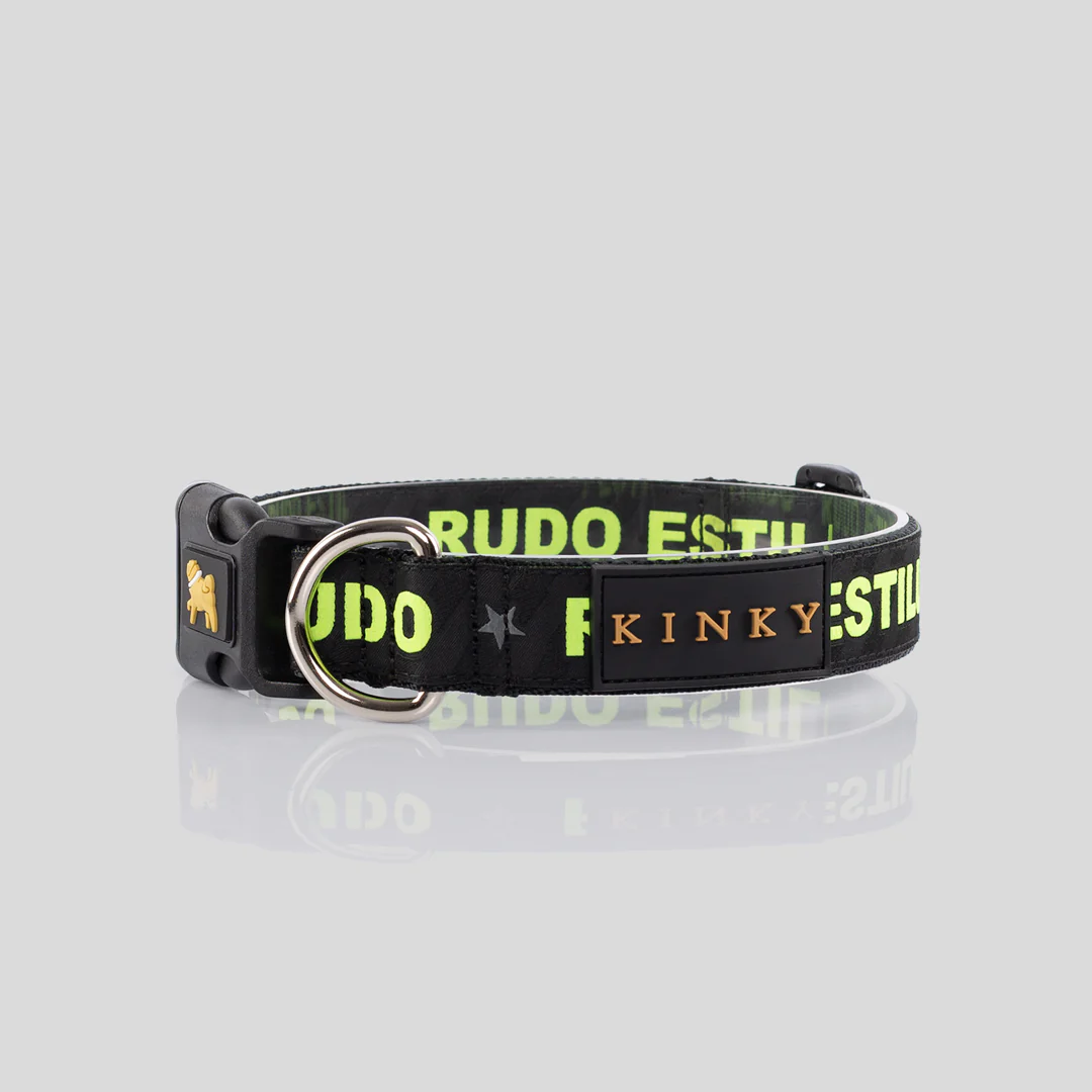 Collar Cinta Negro Rudo Estiludo Neon