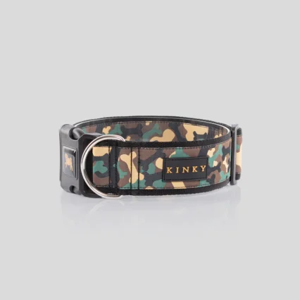 Collar Cinta Super Ancho Camuflado Verde Huesos
