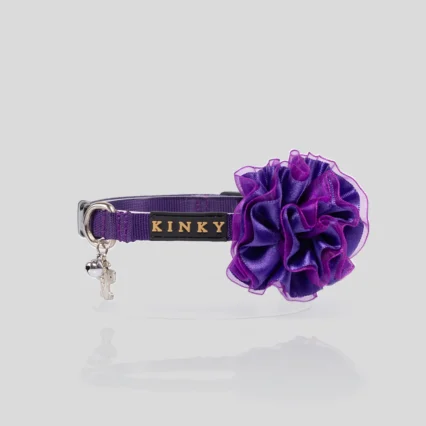 Collar Mini Básico Morado con Flor