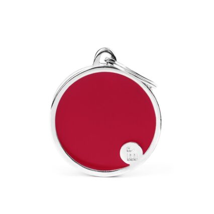 Placa Basic Handmade Círculo Grande Rojo