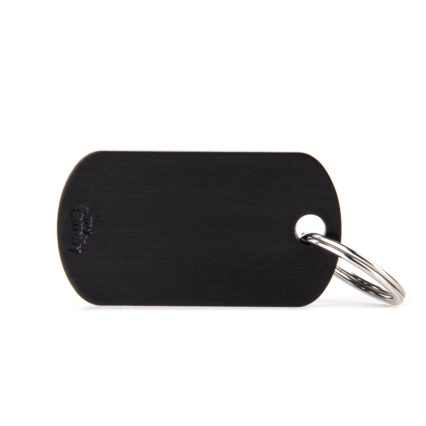 Placa Basic Militar Pequeña Negro en Aluminio