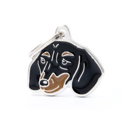 Placa Friends Dachshund Negro y Rojo