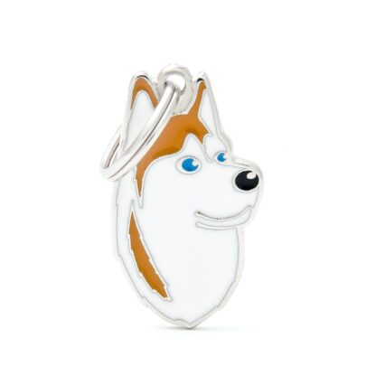 Placa Friends Husky Siberiano Blanco y Marrón