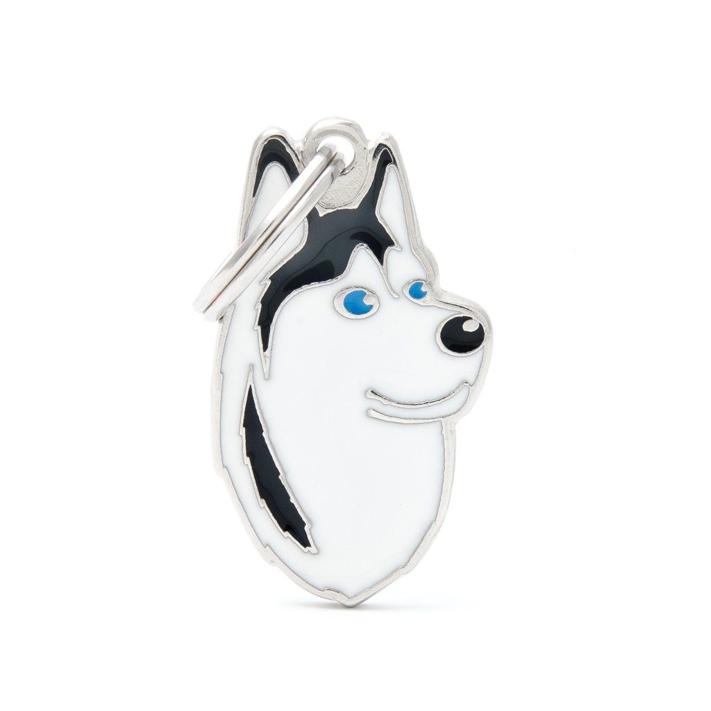 Placa Friends Husky Siberiano Blanco y Negro