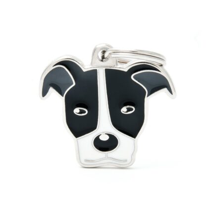 Placa Friends Pitbull Blanco y Negro