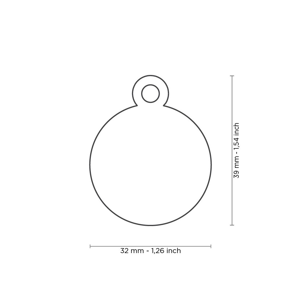 Placa Basic Círculo Grande Celeste en Aluminio - Imagen 2