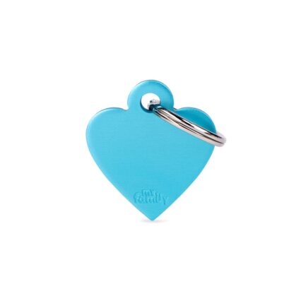 Placa Basic Corazón Pequeño Celeste en Aluminio